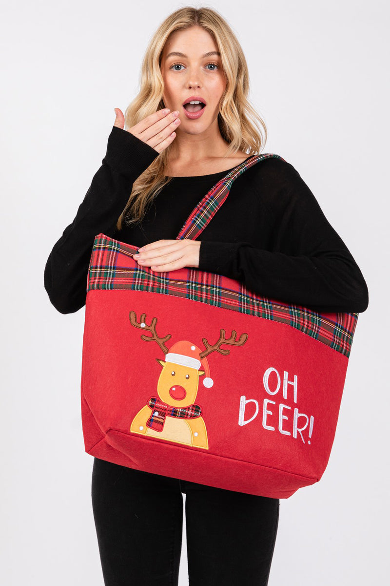 Oh Deer Reindeer Tote Bag