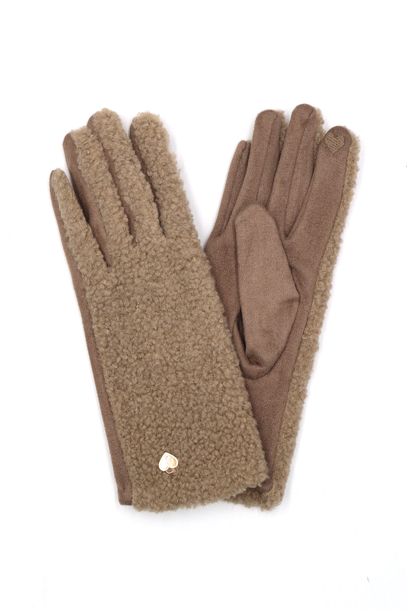 Sherpa Smart Touch Gloves: Tan