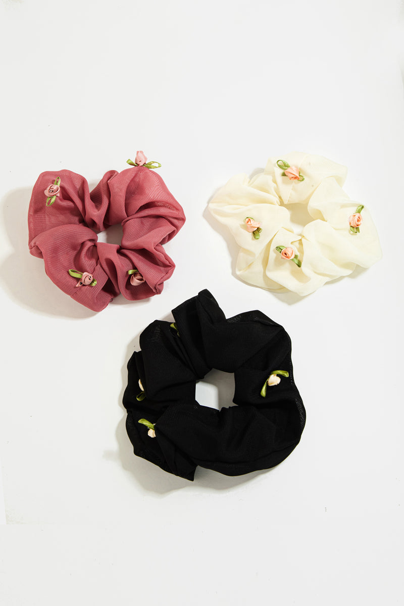 Rosebud Scrunchies