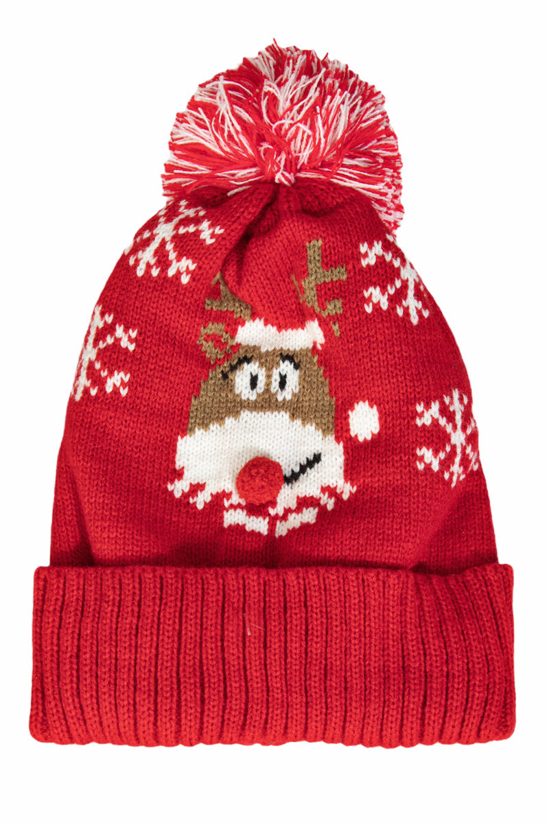 Red Rudolph Beanie