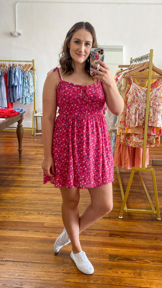 Ditsy Floral Pink Dress